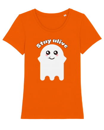 Funny Kawaii Ghost Bright Orange