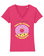 Funny Kawaii Food Tricou mânecă scurtă guler V Damă Evoker