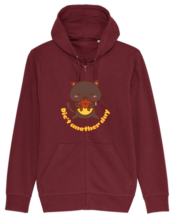 Funny Kawaii Cat Burgundy
