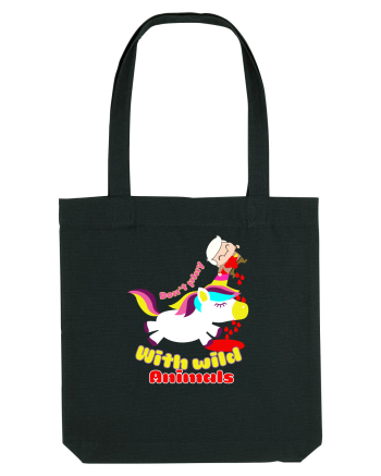 Funny Kawaii Unicorn Black