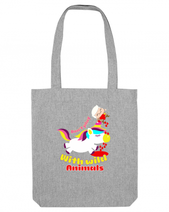 Funny Kawaii Unicorn Heather Grey