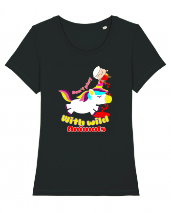 Funny Kawaii Unicorn Black