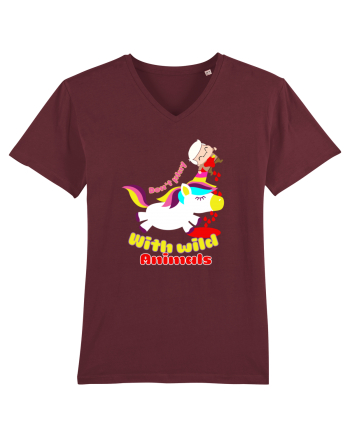 Funny Kawaii Unicorn Burgundy