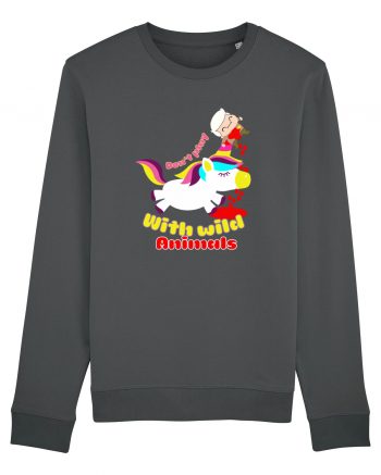 Funny Kawaii Unicorn Anthracite