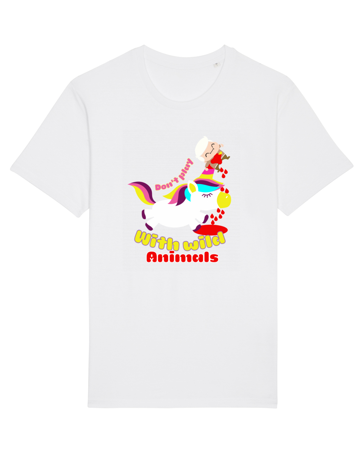 Tricou mânecă scurtă Unisex Rocker White