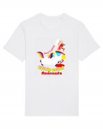 Funny Kawaii Unicorn Tricou mânecă scurtă Unisex Rocker