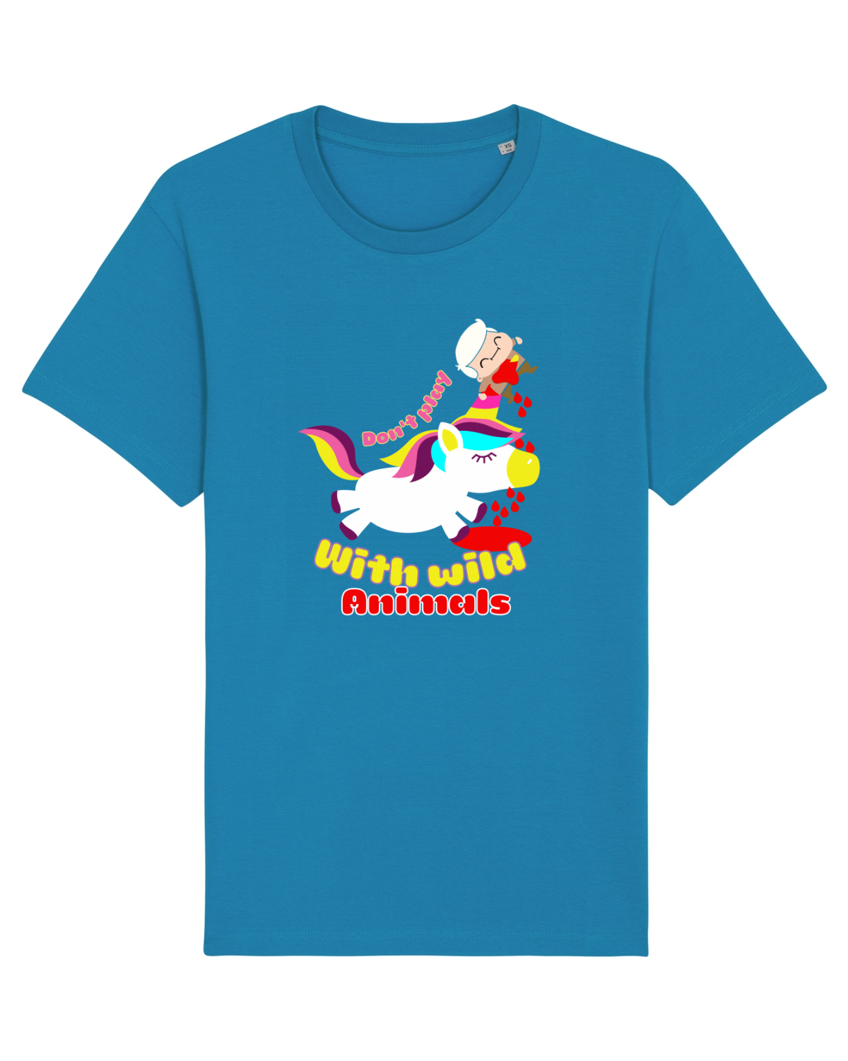 Tricou mânecă scurtă Unisex Rocker Azur