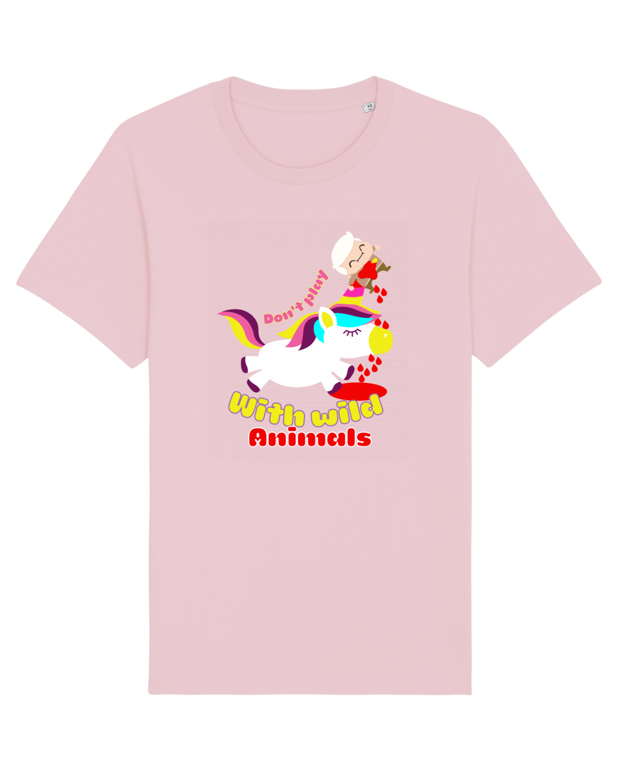 Tricou mânecă scurtă Unisex Rocker Cotton Pink