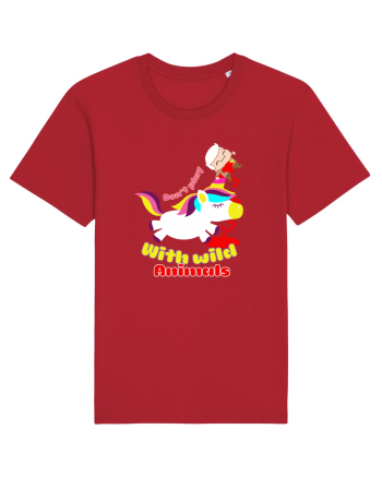 Funny Kawaii Unicorn Red