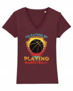 For Basketball Lovers Tricou mânecă scurtă guler V Damă Evoker