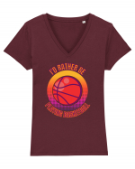 For Basketball Lovers Tricou mânecă scurtă guler V Damă Evoker