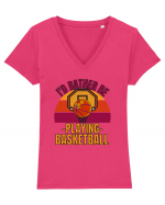 For Basketball Lovers Tricou mânecă scurtă guler V Damă Evoker