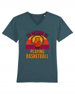 For Basketball Lovers Tricou mânecă scurtă guler V Bărbat Presenter