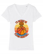 For Basketball Lovers Tricou mânecă scurtă guler V Damă Evoker