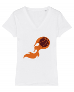 For Basketball Lovers Tricou mânecă scurtă guler V Damă Evoker