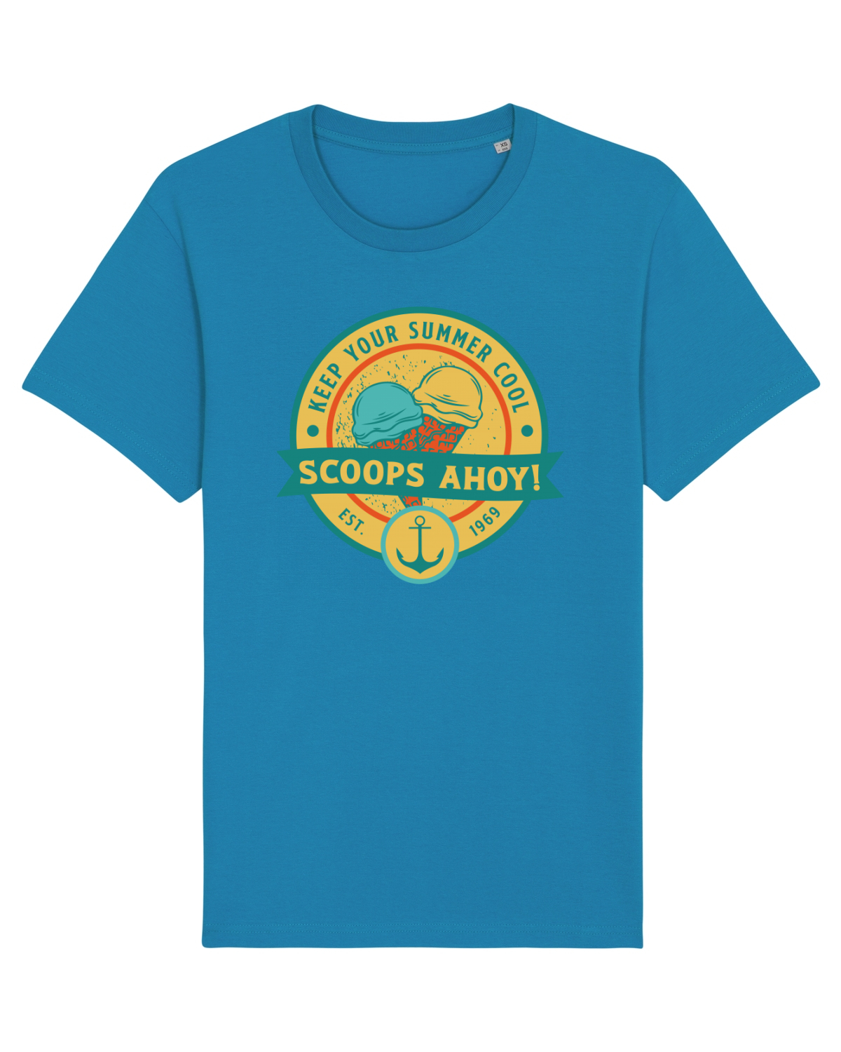 Tricou mânecă scurtă Unisex Rocker Azur