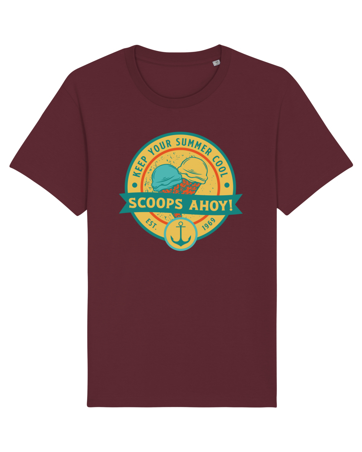 Tricou mânecă scurtă Unisex Rocker Burgundy