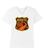  Retro Route 66 Tricou mânecă scurtă guler V Bărbat Presenter