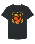  Retro Route 66 Tricou mânecă scurtă guler larg Bărbat Skater