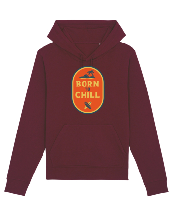  Retro Born To Chill Burgundy