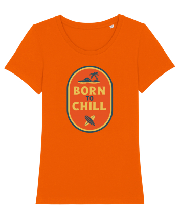  Retro Born To Chill Bright Orange
