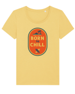  Retro Born To Chill Tricou mânecă scurtă guler larg fitted Damă Expresser