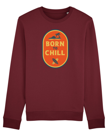  Retro Born To Chill Burgundy