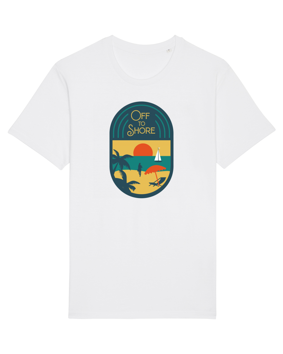 Tricou mânecă scurtă Unisex Rocker White