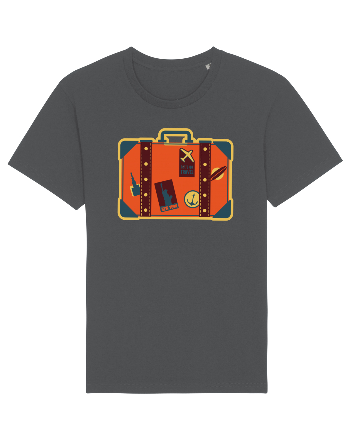 Tricou mânecă scurtă Unisex Rocker Anthracite