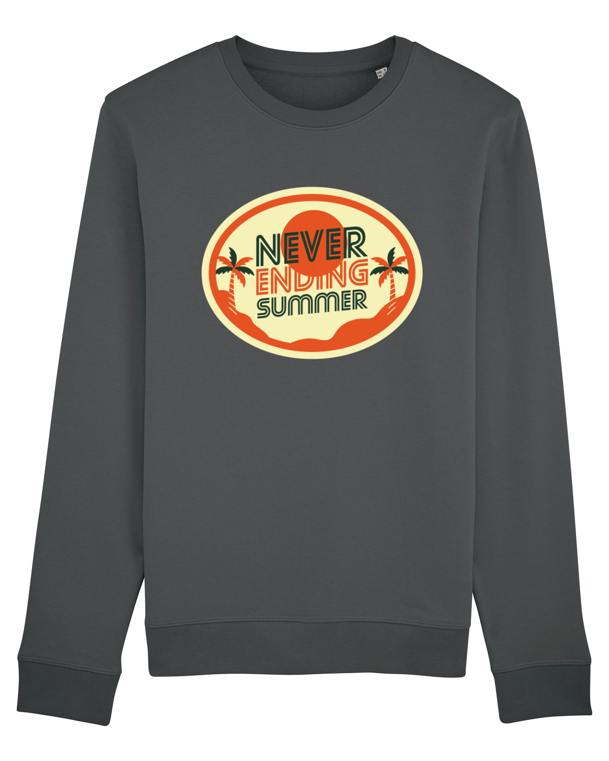 Bluză mânecă lungă Unisex Rise Anthracite