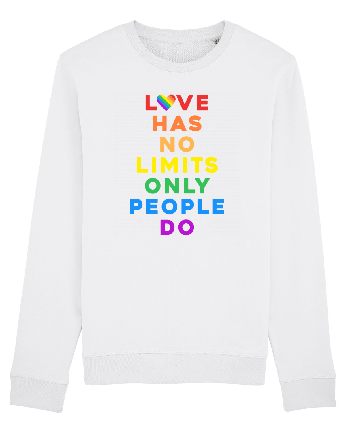 Bluză mânecă lungă Unisex Rise White
