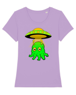 Funny Alien Tricou mânecă scurtă guler larg fitted Damă Expresser