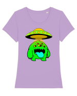 Funny Alien Tricou mânecă scurtă guler larg fitted Damă Expresser