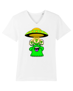 Funny Alien Tricou mânecă scurtă guler V Bărbat Presenter