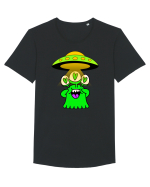 Funny Alien Tricou mânecă scurtă guler larg Bărbat Skater