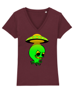 Funny Alien Tricou mânecă scurtă guler V Damă Evoker