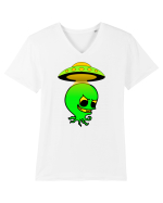 Funny Alien Tricou mânecă scurtă guler V Bărbat Presenter