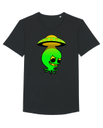 Funny Alien Tricou mânecă scurtă guler larg Bărbat Skater