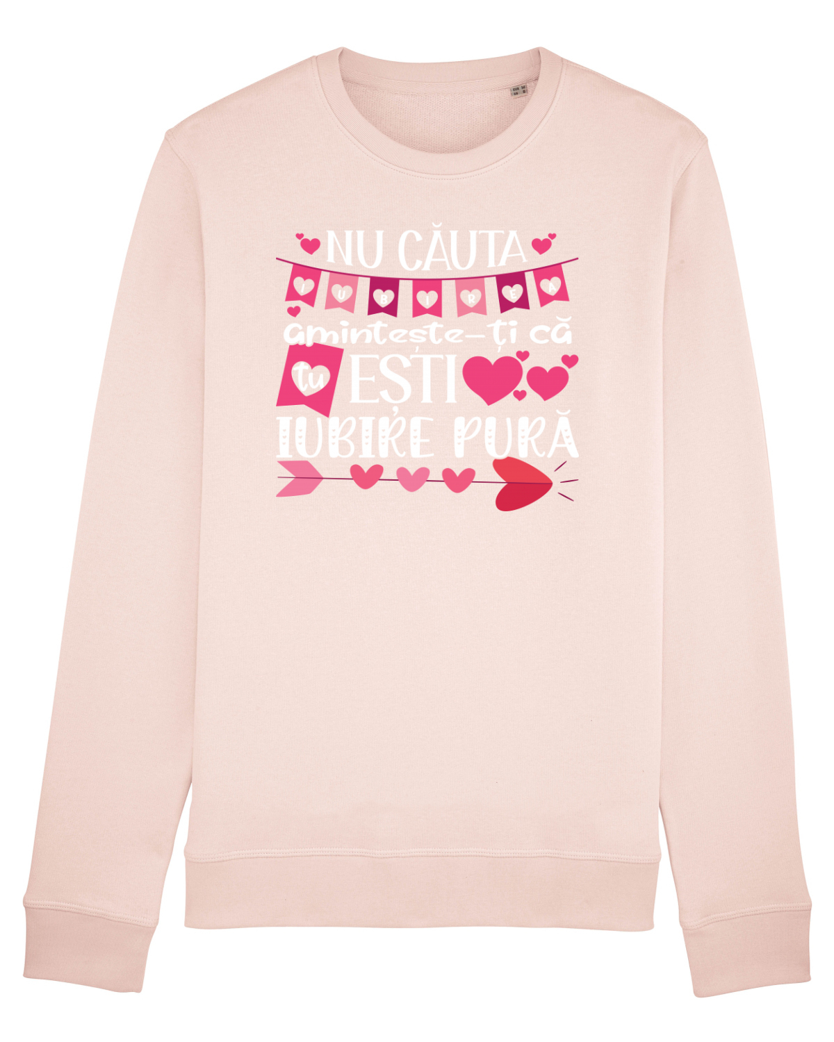 Bluză mânecă lungă Unisex Rise Candy Pink