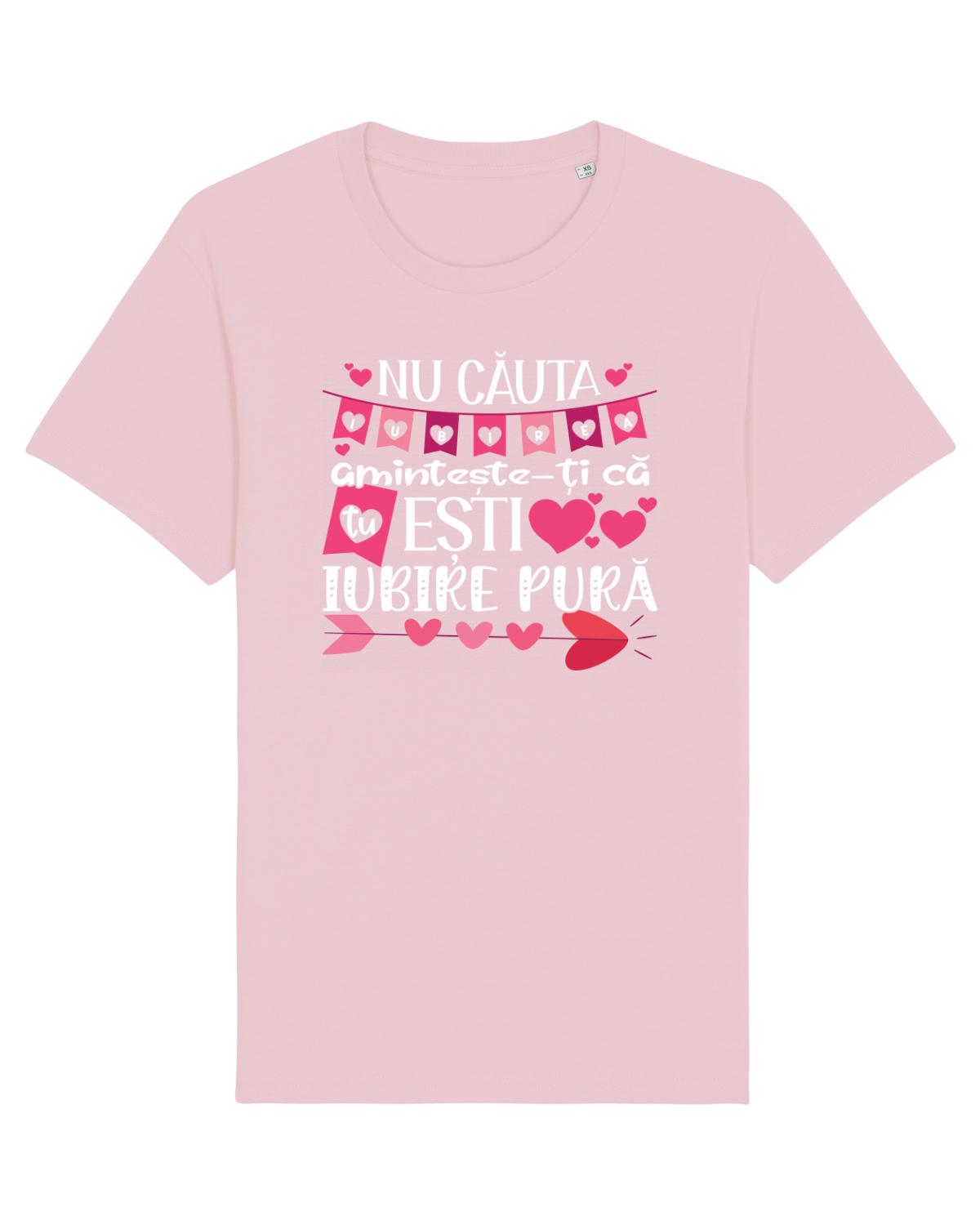 Tricou mânecă scurtă Unisex Rocker Cotton Pink