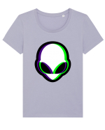 Trippy Alien Tricou mânecă scurtă guler larg fitted Damă Expresser