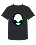 Trippy Alien Tricou mânecă scurtă guler larg Bărbat Skater