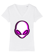 Trippy Alien Tricou mânecă scurtă guler V Damă Evoker