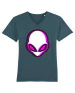 Trippy Alien Tricou mânecă scurtă guler V Bărbat Presenter