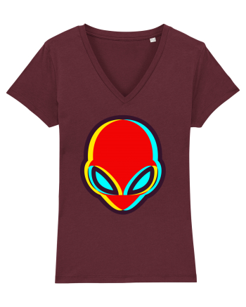 Trippy Alien Burgundy