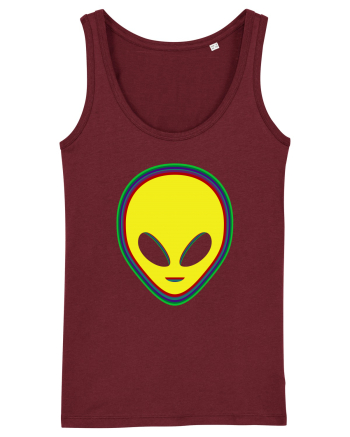 Trippy Alien Burgundy