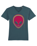 Trippy Alien Tricou mânecă scurtă guler V Bărbat Presenter