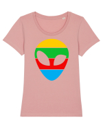 Retro Alien Tricou mânecă scurtă guler larg fitted Damă Expresser