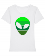 Retro Alien Tricou mânecă scurtă guler larg fitted Damă Expresser