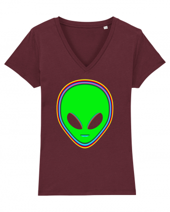 Trippy Alien Burgundy